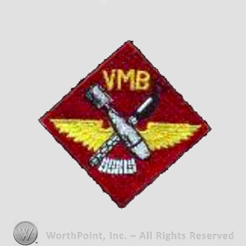 WWII US Marine Corps patch : Marine Bomb Squadron VMB-612.
