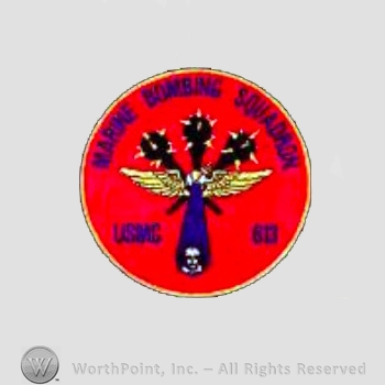 WWII US Marine Corps patch : Marine Bomb Squadron VMB-613.