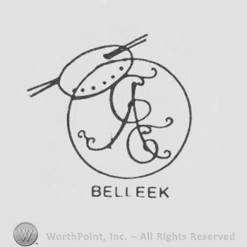 a palette and a circle with CAC stylised inside above the word Belleek