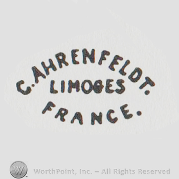 logo with "c. ahrenfeldt limoges france"