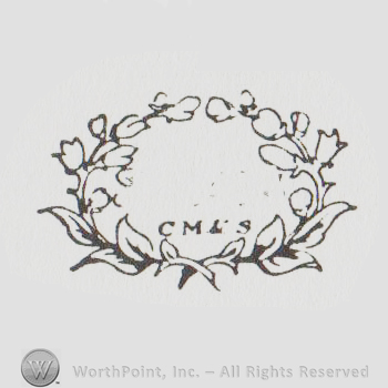logo with two branches with leafs on them and CM & S