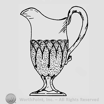 Glass pattern: Loop and Dart; creamer.