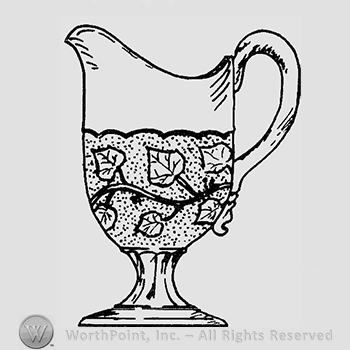 Glass pattern: Budded Ivy; creamer.