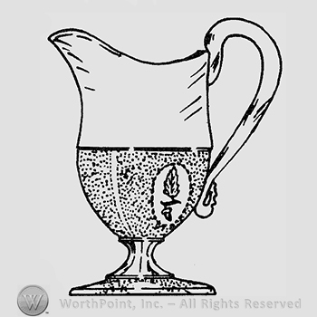 Glass pattern: Beaded Acorn; creamer.
