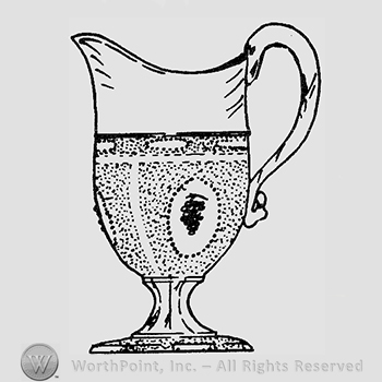 Glass pattern: Beaded Grape Medallion; creamer.