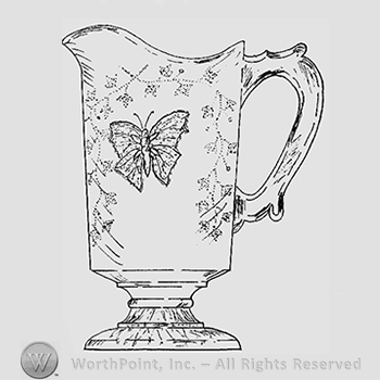 Glass pattern: Butterfly with Spray; creamer.