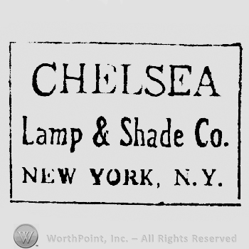 Chelsea written above Lamp & Shade Co. written above New York, N.Y. all in a frame