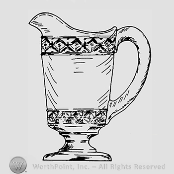 Glass pattern: Spiraea Band; creamer.