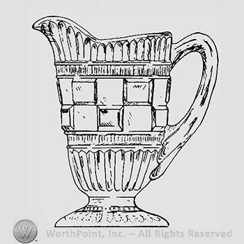 Glass pattern: Block and Pleat; creamer.