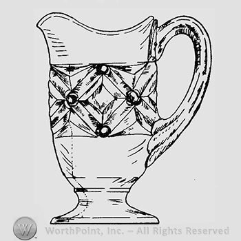 Glass pattern: Nailhead; creamer.