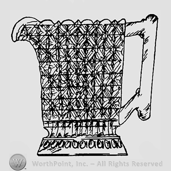 Glass pattern: Fine-Cut; creamer.