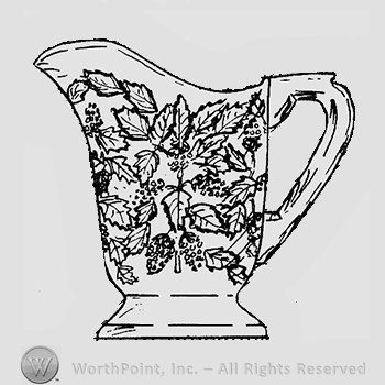 Glass pattern: Blackberry; creamer.
