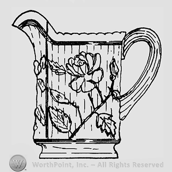 Glass pattern: Lustre Rose; creamer.