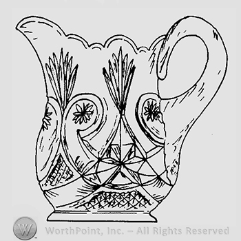 Glass pattern: Starred Scroll; creamer.