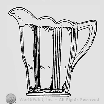 Glass pattern: Reeding; creamer.