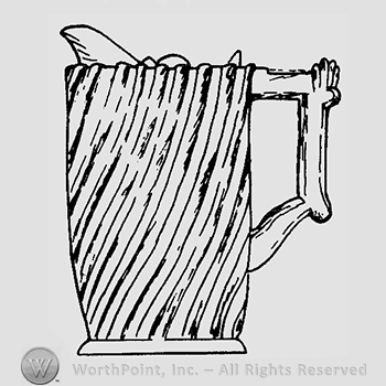 Glass pattern: Swirled Opal; creamer.