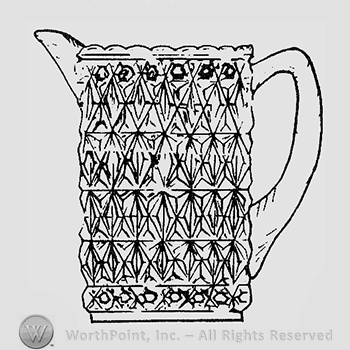 Glass pattern: Pressed Diamond; creamer.