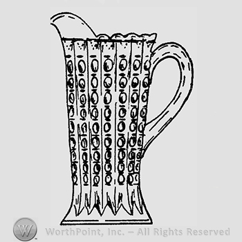 Glass pattern: Panelled Beads; creamer.