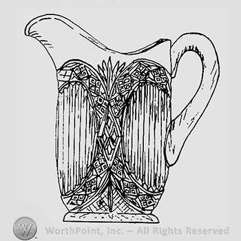 Glass pattern: Pleated Oval; creamer.