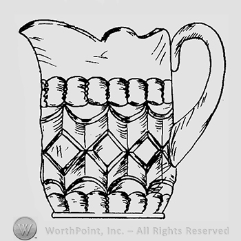 Glass pattern: Pioneer's No. 23; creamer.