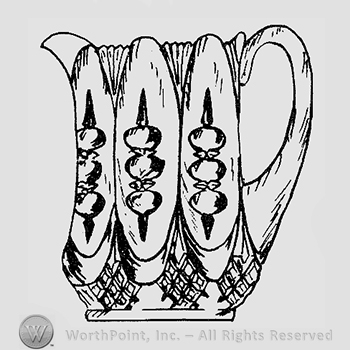 Glass pattern: Triple Thumbprints; creamer.