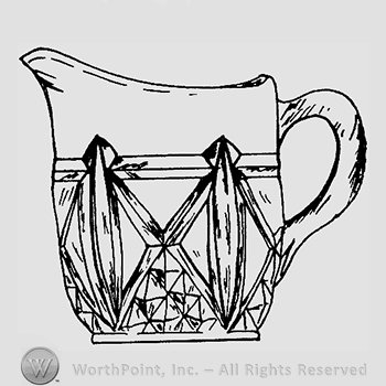 Glass pattern: Doyle's No. 76; creamer.