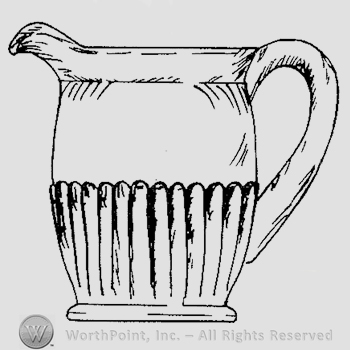 Glass pattern: Rib Band; creamer.
