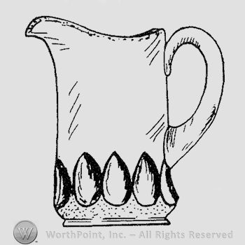 Glass pattern: Concaved Almond; creamer.