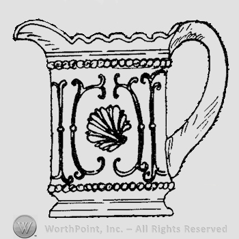 Glass pattern: Panelled Shell; creamer.