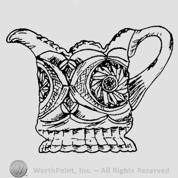 Glass pattern: Aztec; creamer.