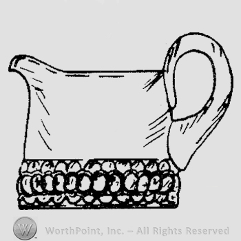 Glass pattern: Bead Band; creamer.