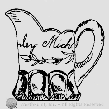 Glass pattern: Ribbed Thumbprint; creamer.