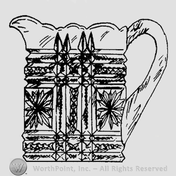 Glass pattern: Star-in-Square; creamer.
