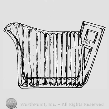 Glass pattern: Heisey's Coarse Ribbing; creamer.