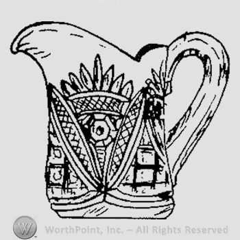 Glass pattern: Twin Snowshoes; creamer.