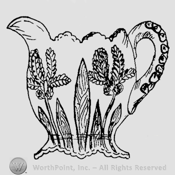 Glass pattern: Japanese Iris; creamer.