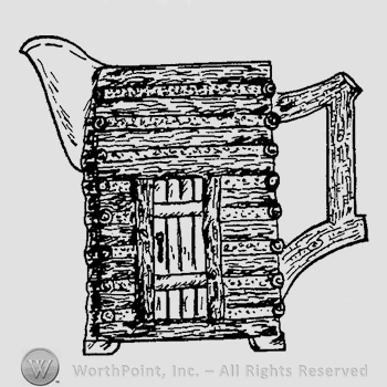 Glass pattern: Log Cabin; creamer.