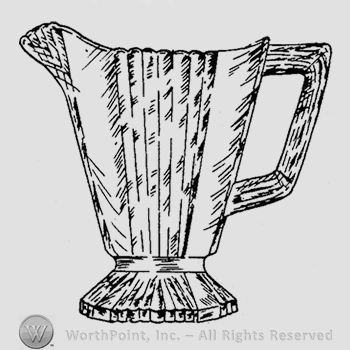 Glass pattern: Pleating; creamer.