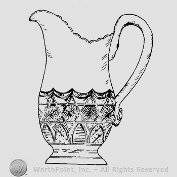 Glass pattern: Star in Honeycomb;creamer.