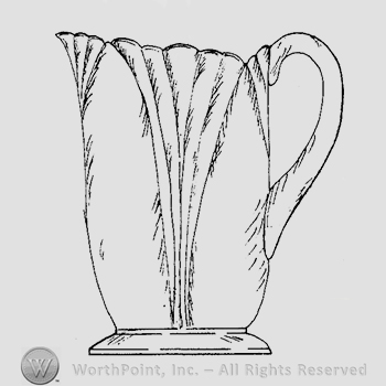 Glass pattern: Fan and Flute; creamer.