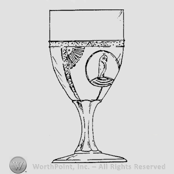 Glass pattern: Parrot; goblet.