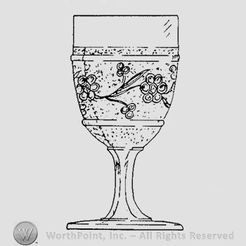 Glass pattern: Stippled Flower Band; goblet.