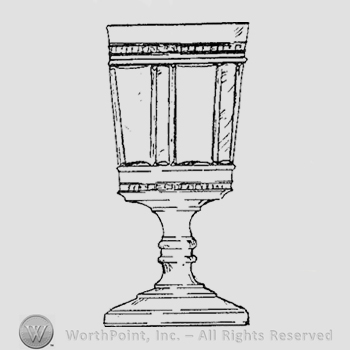 Glass pattern: Twin Panels; goblet.
