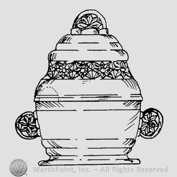 Glass pattern: Alaric; mustard pot.