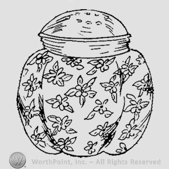 Glass pattern: Challinor's No. 20; sugar sifter.