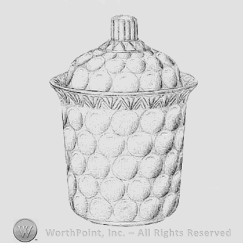 Glass pattern: Dot; sugar bowl.
