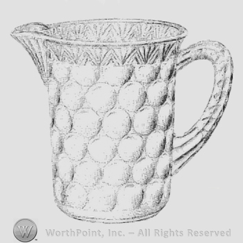 Glass pattern: Dot; creamer.