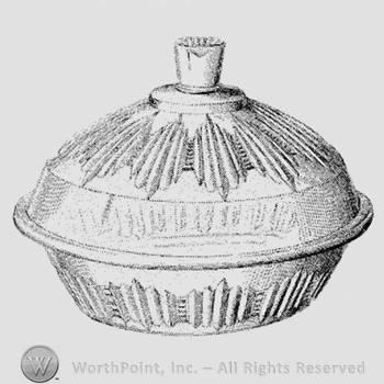 Glass pattern: No. 84; butter dish.