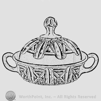 Glass pattern: No. 76; butter dish.