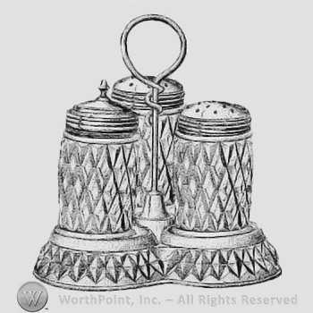 Glass pattern: No. 80; condiment set.